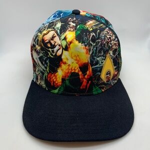 DC Comics Superheros All Over Print Polyester/Acrylic/Wool Snapback Hat